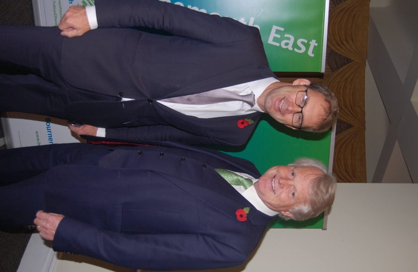 Tobias Ellwood MP (left) Lord Michael Dobbs (right)